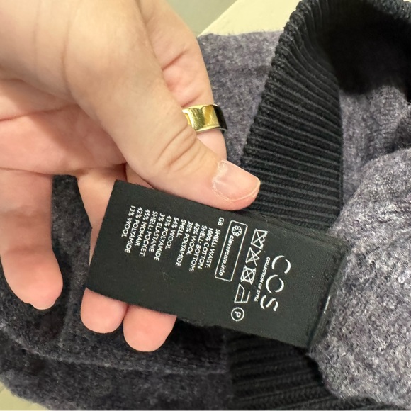 COS Rare Wool Mohair Color Block Midi Skirt - Picture 6 of 7